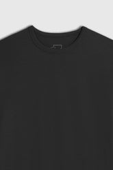 T-SHIRT GIROCOLLO ELASTICIZZATA NERO